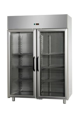 Frižider INOX  Tecnodom 1400 lit staklena vrata